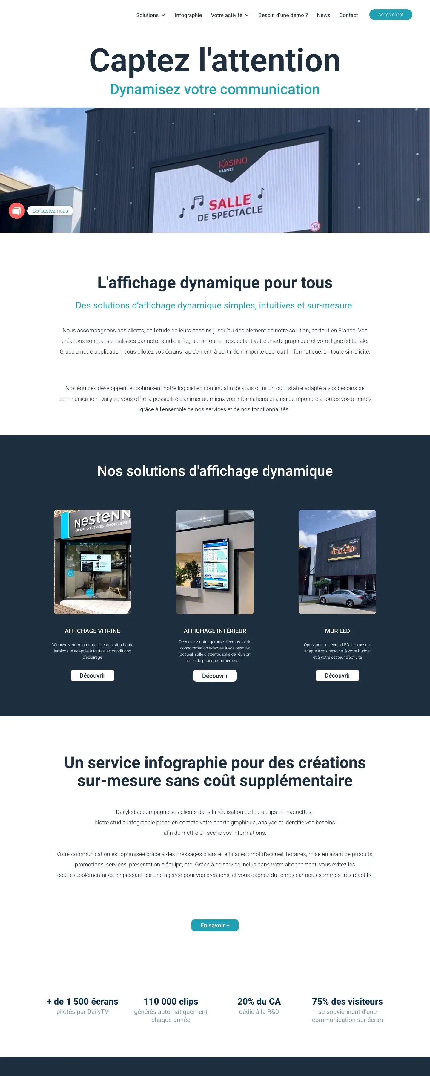 Page d'accueil du site Dailyled