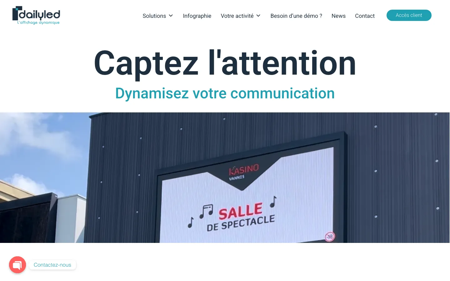 Page d'accueil du site Dailyled