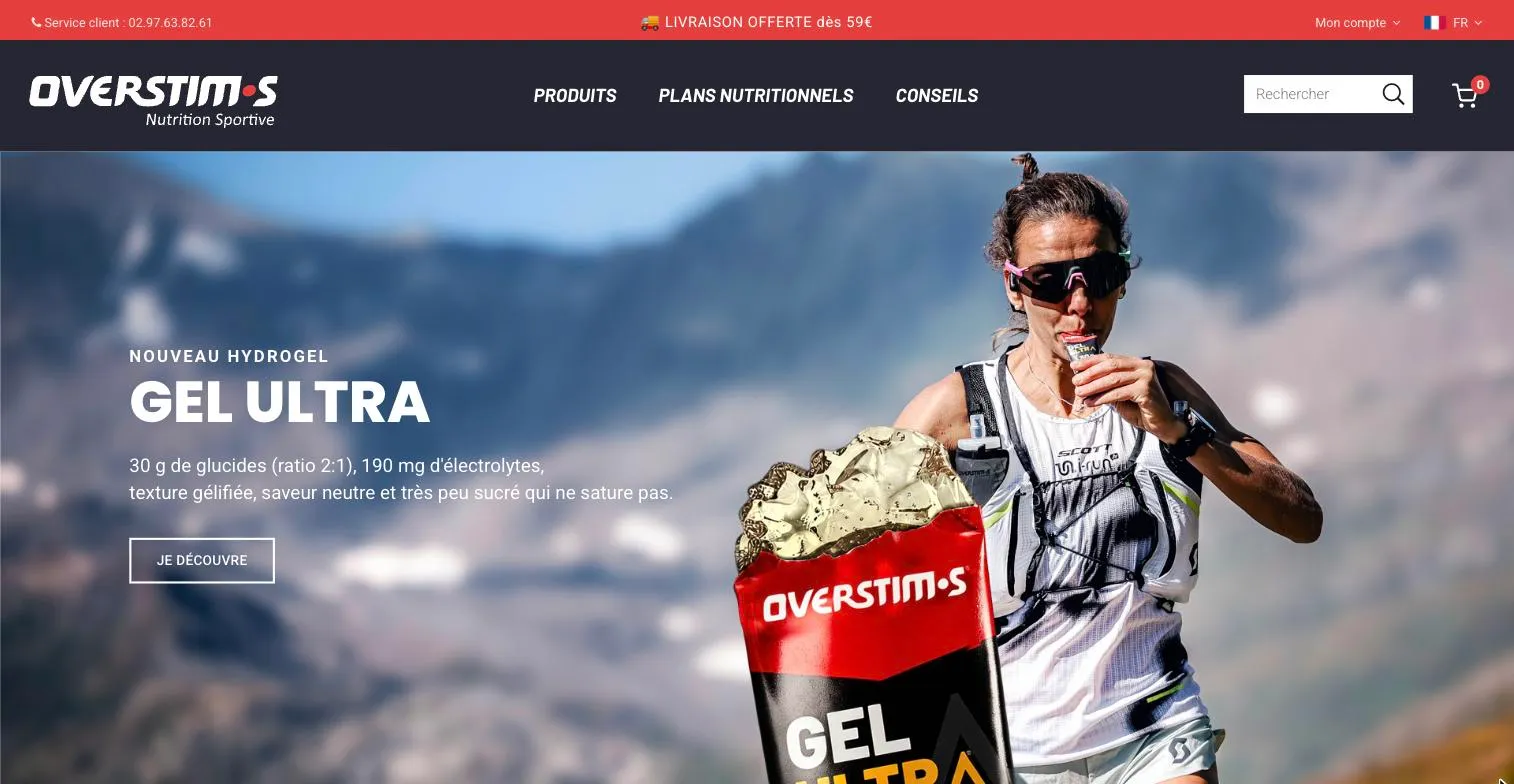 Page d'accueil du site Overstim.s