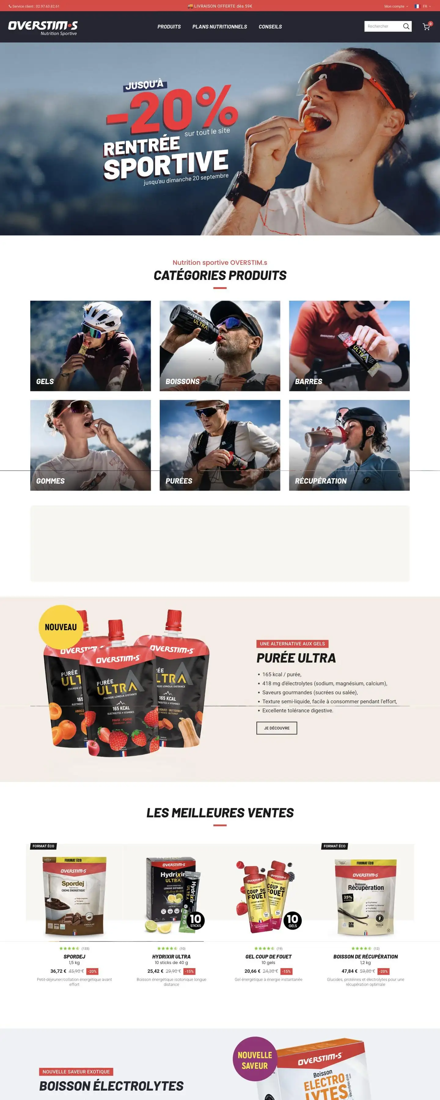 Page d'accueil du site Overstim.s